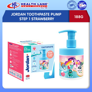 JORDAN TOOTHPASTE PUMP STEP 1 STRAWBERRY (188G)
